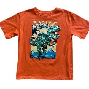 365 KIDS GRANIMALS Dinosaur T Rex Paradise Flippy Sequin Shirt